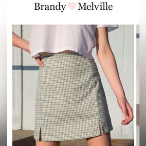 John galt (brandy Melville) new, unused green plaid skirt